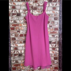 Jones Wear Dress MIDI w/Beaded Hem Sheer Straps